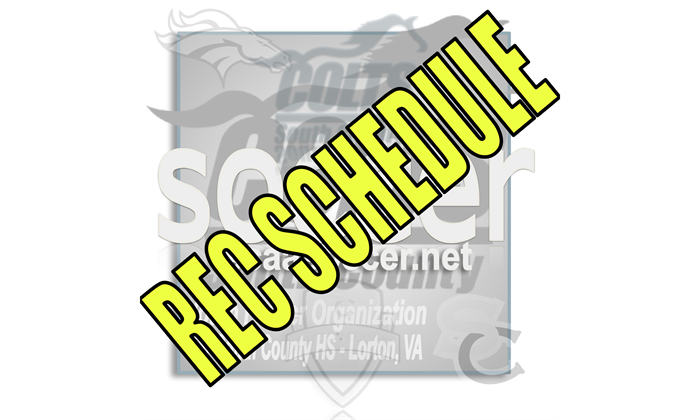 REC Soccer Schedule